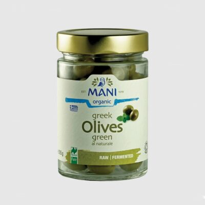 Mani Blauel Green Olives Al Naturale with oregano [organic]