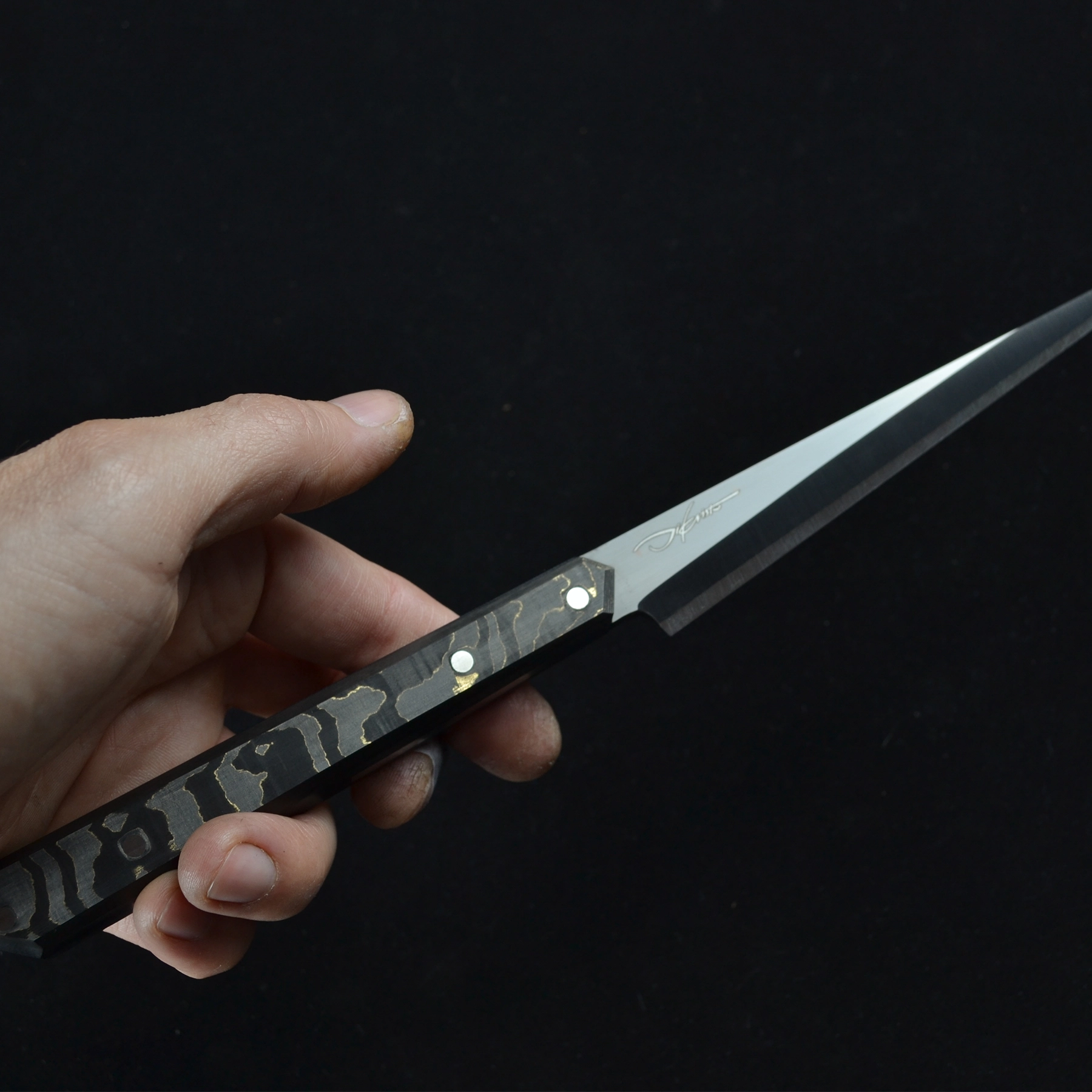 Tyndareus Stainless Steel Knife in Action
