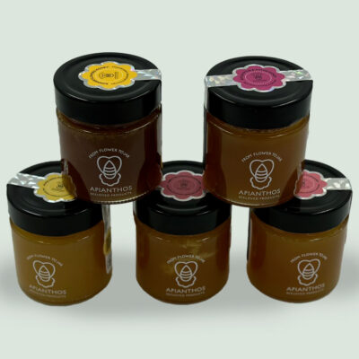 5x280 gr Apianthos Organic Honey  Pack