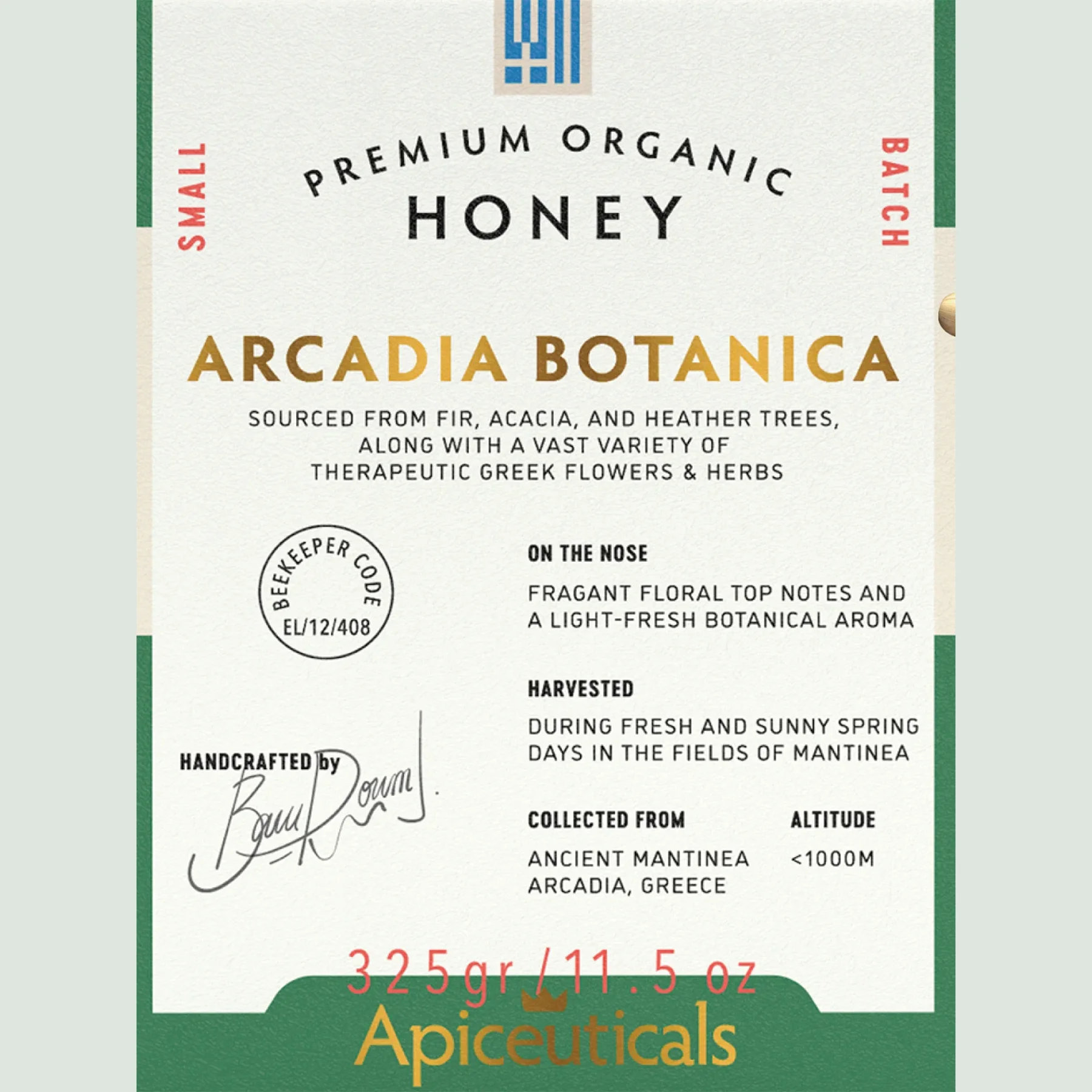 Artisan Organic Honey from the Pristine Land of Arcadia