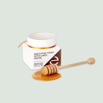 Close-Up of Arkoi Pine Greek Honey Texture