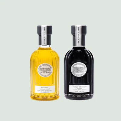 Koroneiki extra virgin olive oil and balsamic vinegar set