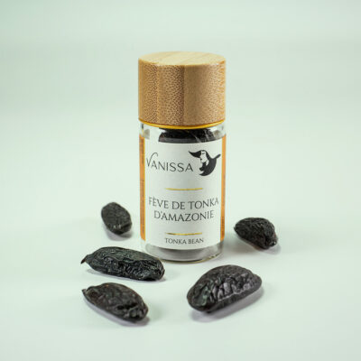 gourmet spices with our premium Amazonian Tonka Bean (10 Beans)in a nice jar with wood lid .