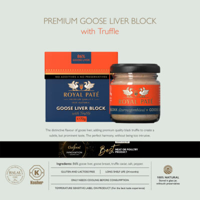 1x70gr PREMIUM FOIE GRAS BLOCK - WITH TRUFFLES 86%