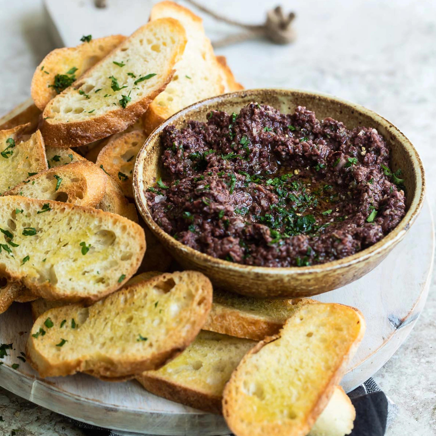 Close-up of Marfuga’s Black Olive Spread, showcasing its rich, authentic Mediterranean flavor.