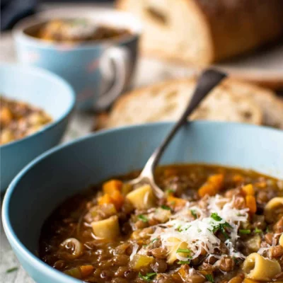 Aromatic Bowl of Marfuga Italian Organic Legume Soup Ready to Serve
