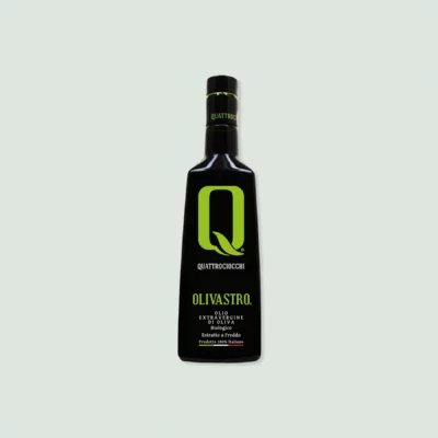 Quattrociocchi Olivastro Organic Extra Virgin Olive Oil 500ml – Italian award-winning high polyphenol EVOO, front label view.
