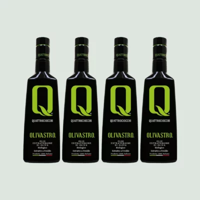 Quattrociocchi Olivastro Organic Extra Virgin Olive Oil 500ml – Bundle of 4