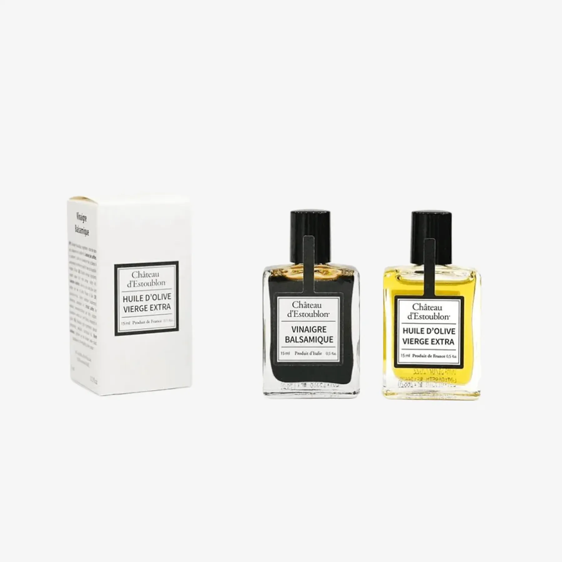 Olive oil and balsamic vinegar mini spray set in elegant box