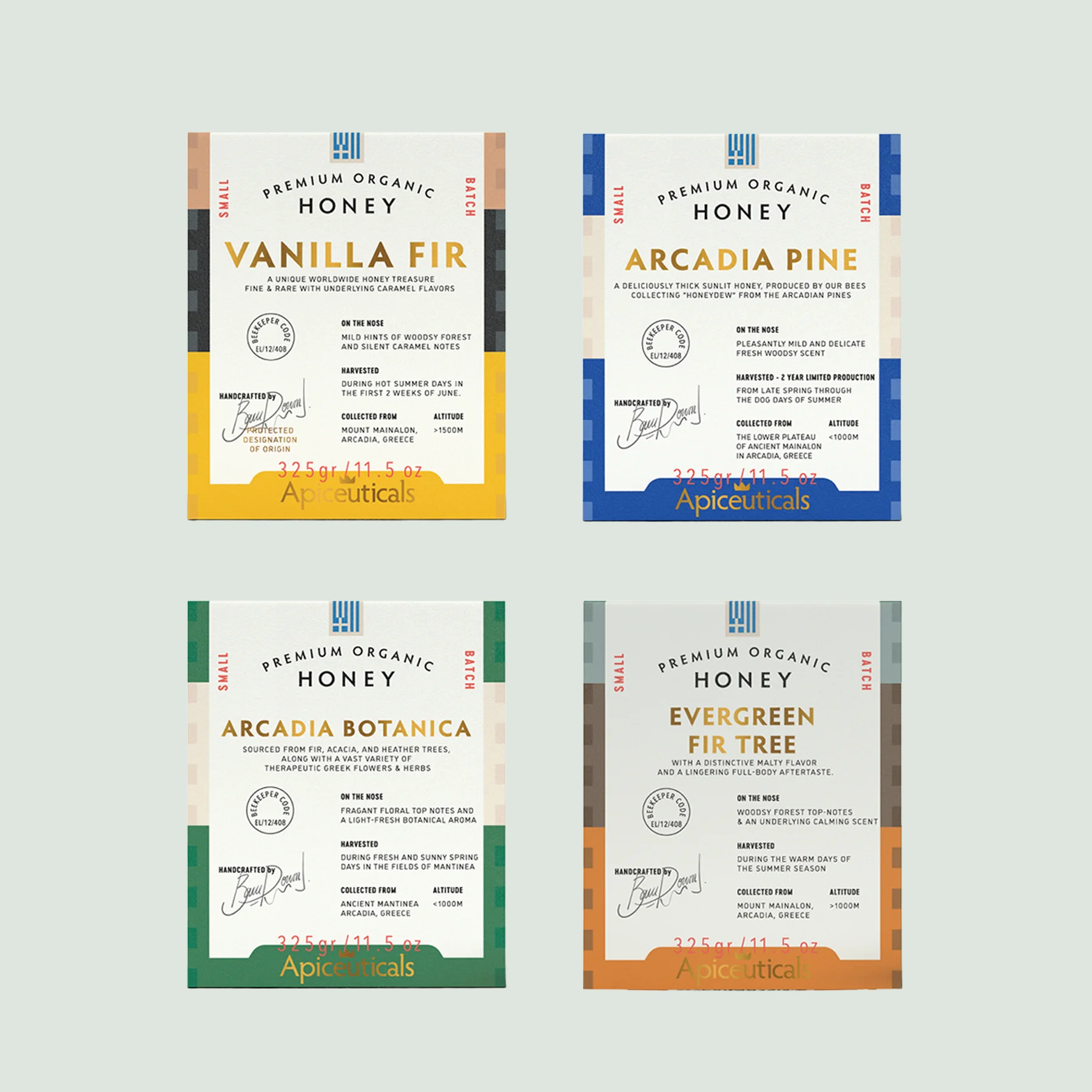 Apiceuticals Limited Reserve Organic Honey Set (4 Bottles) – Rare Greek Harvest
