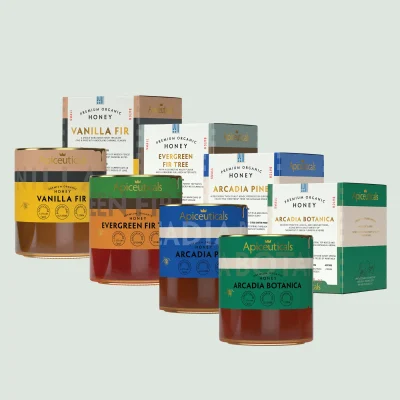 Apiceuticals Limited Reserve Organic Honey Pack of 4 – Artisan Greek Honey Selection