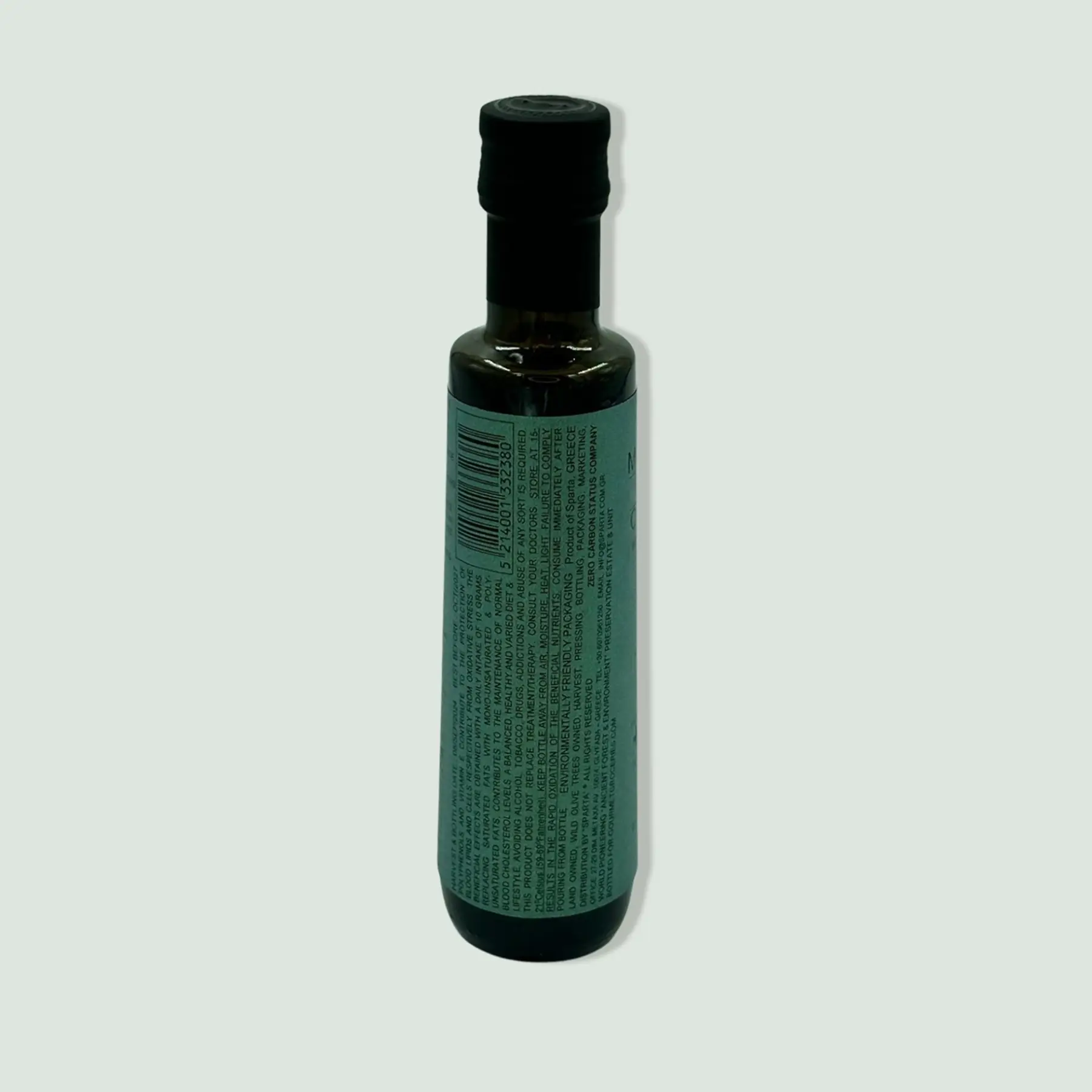 Sparta Green Extra Virginal Olive Oil side view