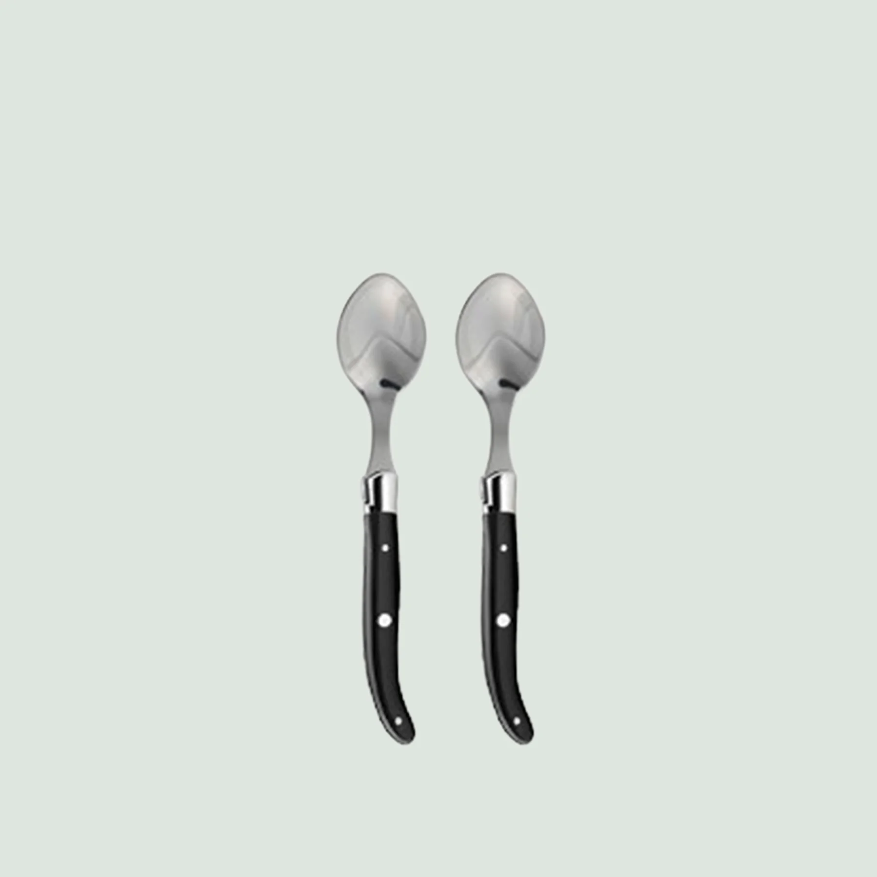 Laguiole Soup Spoon Set – Stainless Steel Bolster (Set of 2)