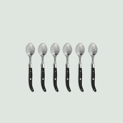 Laguiole Soup Spoon With Stainless Steel Bolster Set of 6
