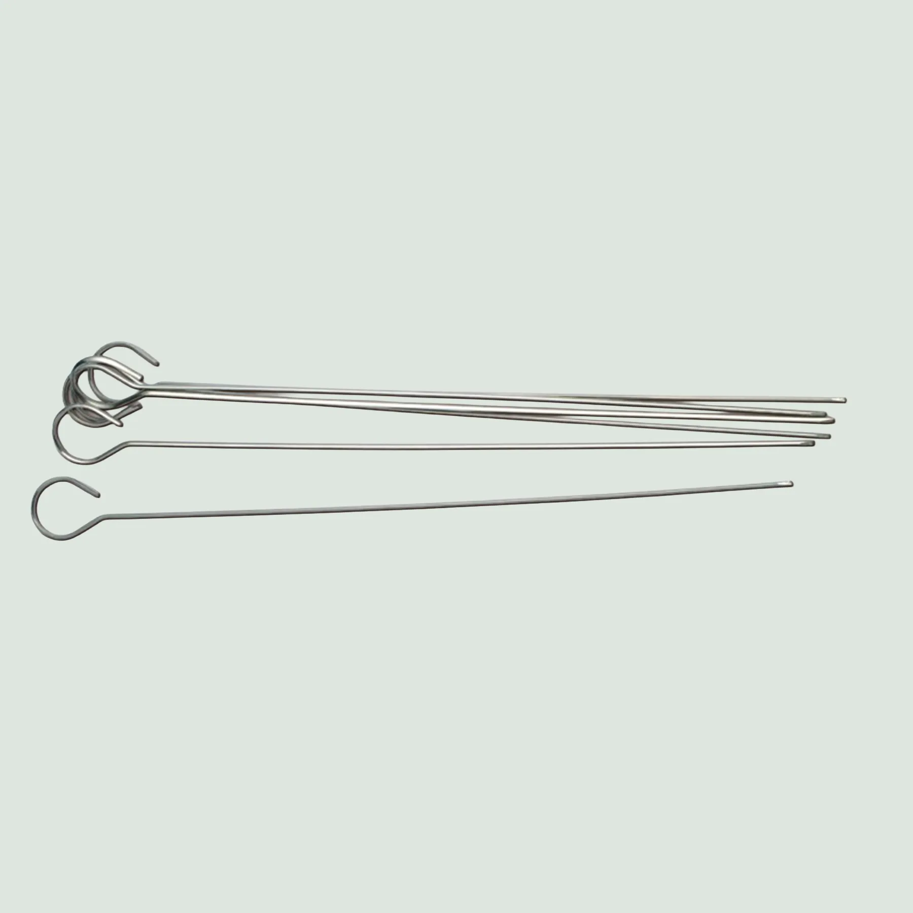 Flat Stainless Steel Skewers Set of 6