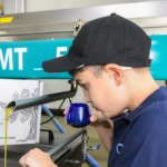 Tasting cold pressed olive oil