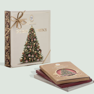 3x80gr Laurence Trilogy Xmas Chocolate Greetings Set