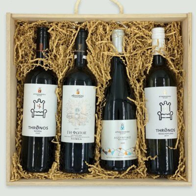 Wooden Box: 4 Athanasiou Winery Nemea Greece