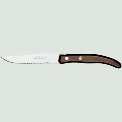 Berlingot Laguiole Steak Knife Brown Handle | Claude Dozorme
