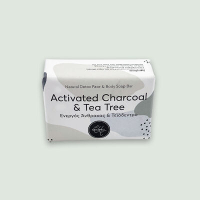 Handmade Activated Charcoal & Tea Tree Soap by Vasilakis