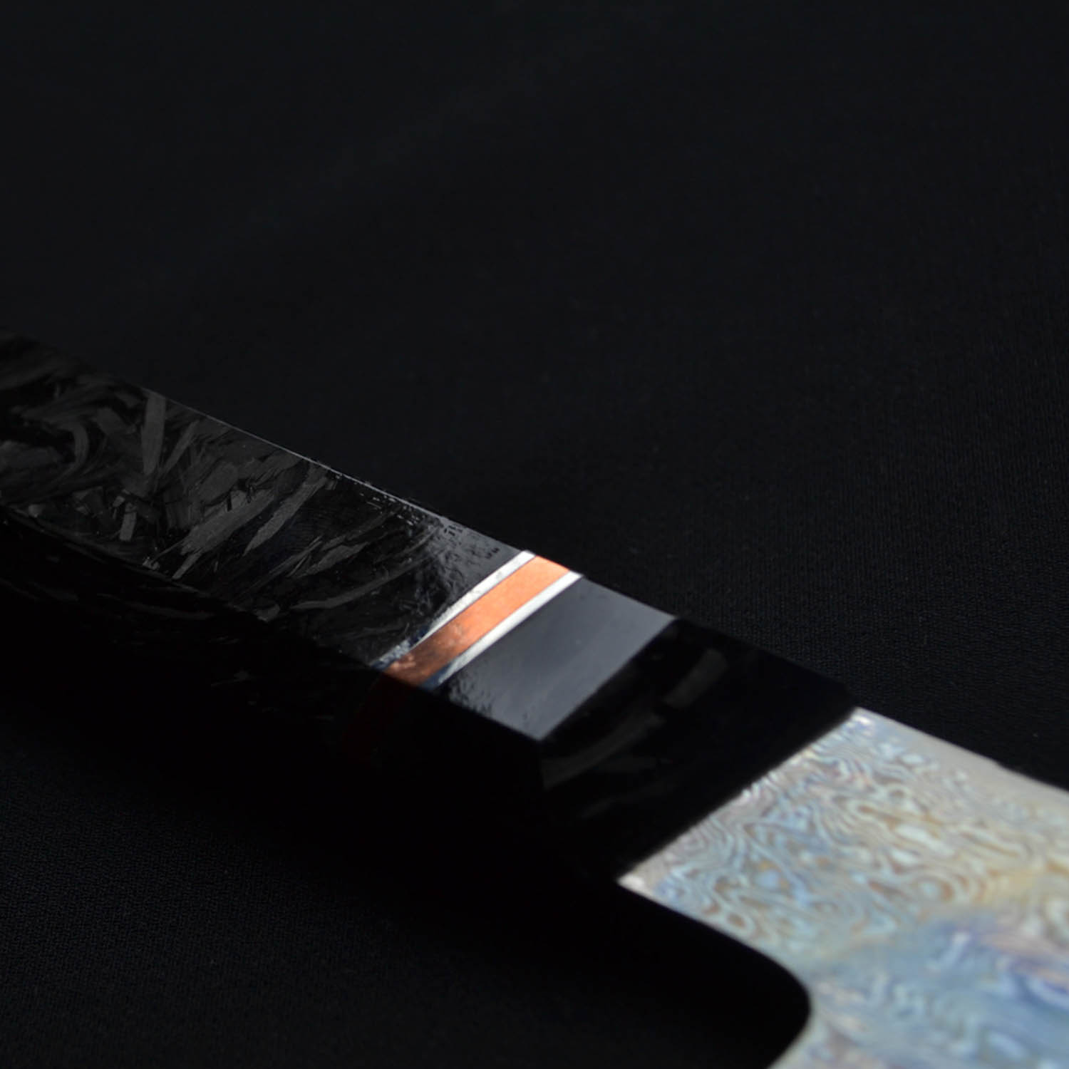 Dikristo Exclusive Dysis copper Damascus san mai k-tip gyuto - Image 4