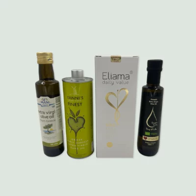 carefully curated selection includes four award-winning extra virgin olive oils, each chosen for their moderate to high phenolic content.