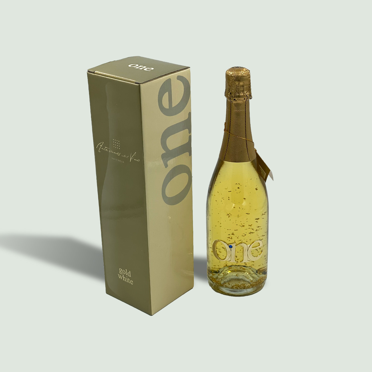 ONE Gold Sparkling White Wine (cava) with gold edible flakes