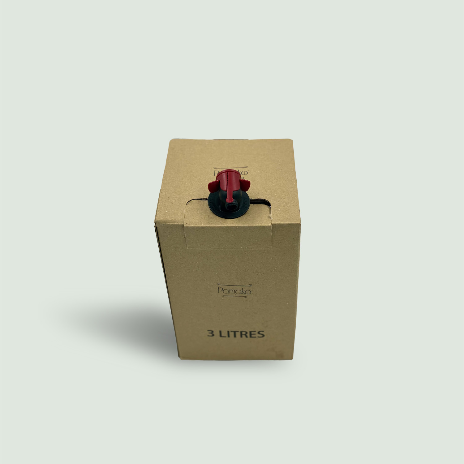 Pamako Simple Blend 3-litre Organic EVOO Bag-in-Box, filled with polyphenol-rich olive oil. The packaging ensures freshness and effortless use in any kitchen.