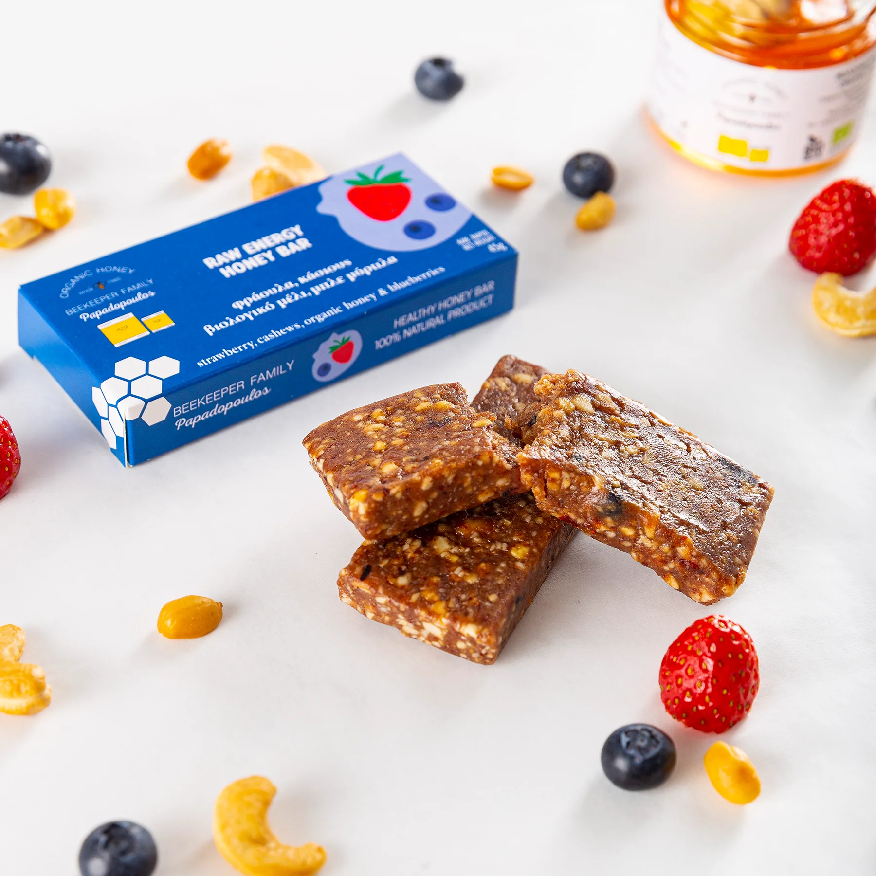 Nut and fruit energy bar by Beekeeper Family, 45g healthy snack