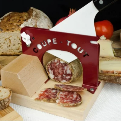 Multi slicer Tabletop Cutter white blade burgundy resin handle