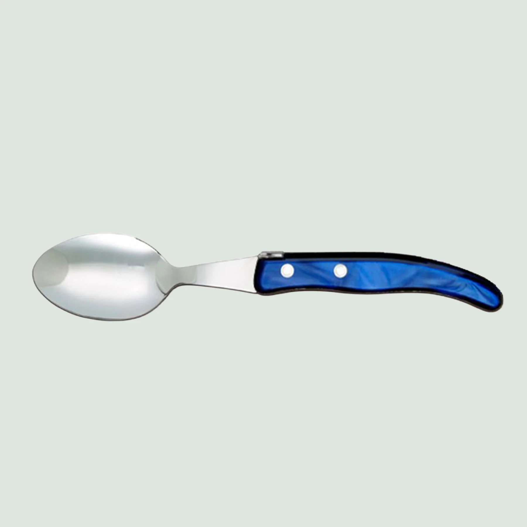 Berlingot Laguiole Soup Spoon Blue Handle | Claude Dozorme