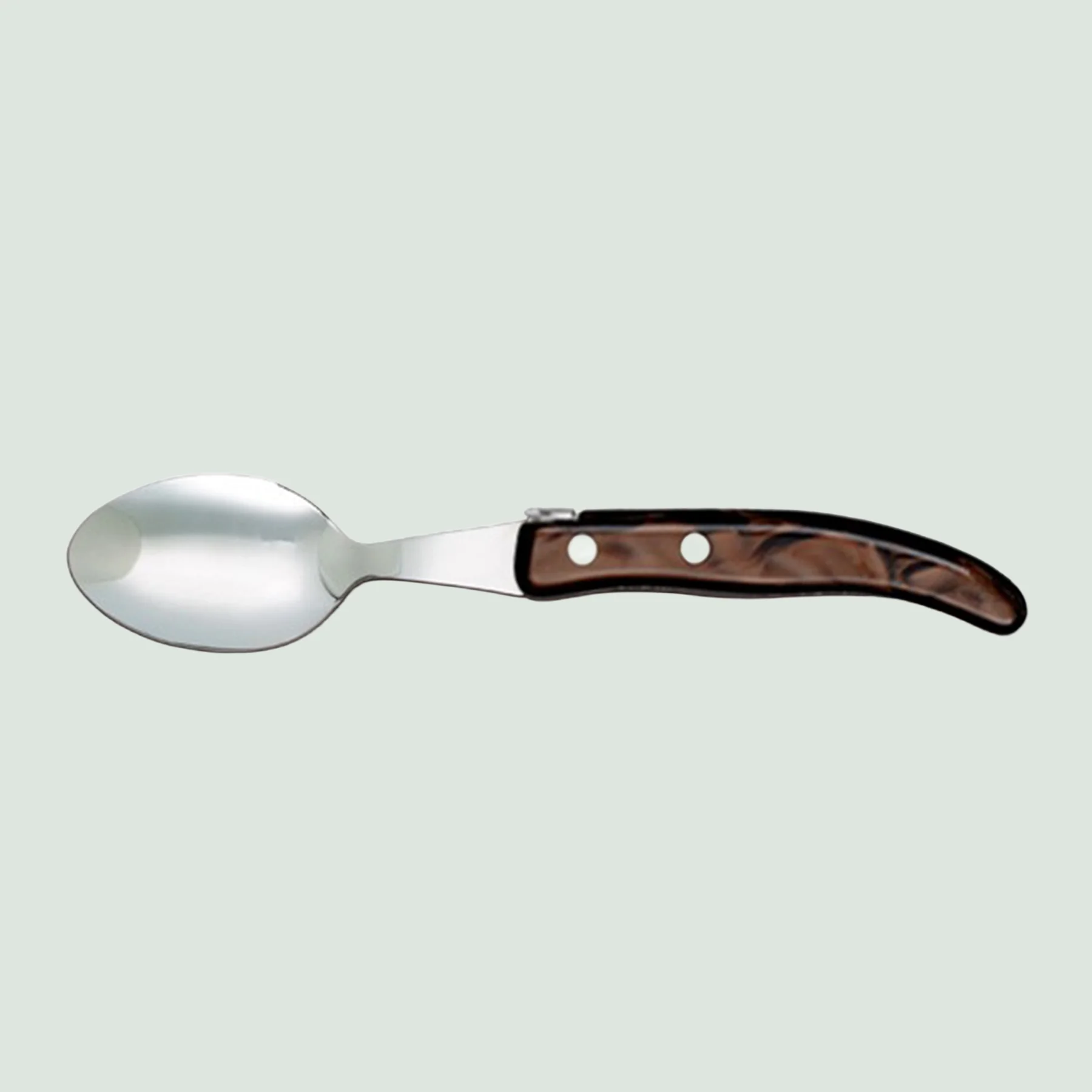 Berlingot Laguiole Soup Spoon Brown Handle | Claude Dozorme
