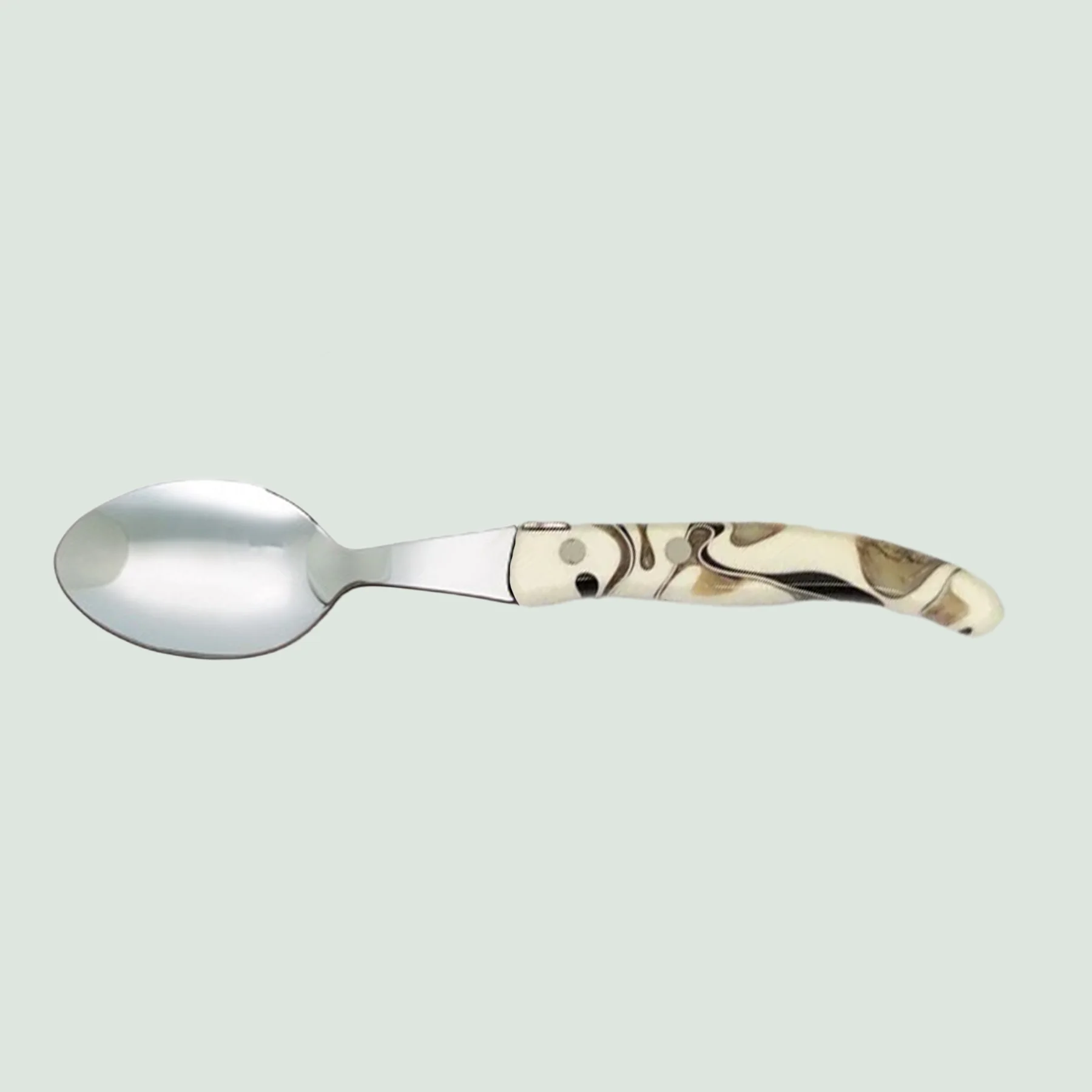 Berlingot Laguiole Soup Spoon Marble Handle | Claude Dozorme