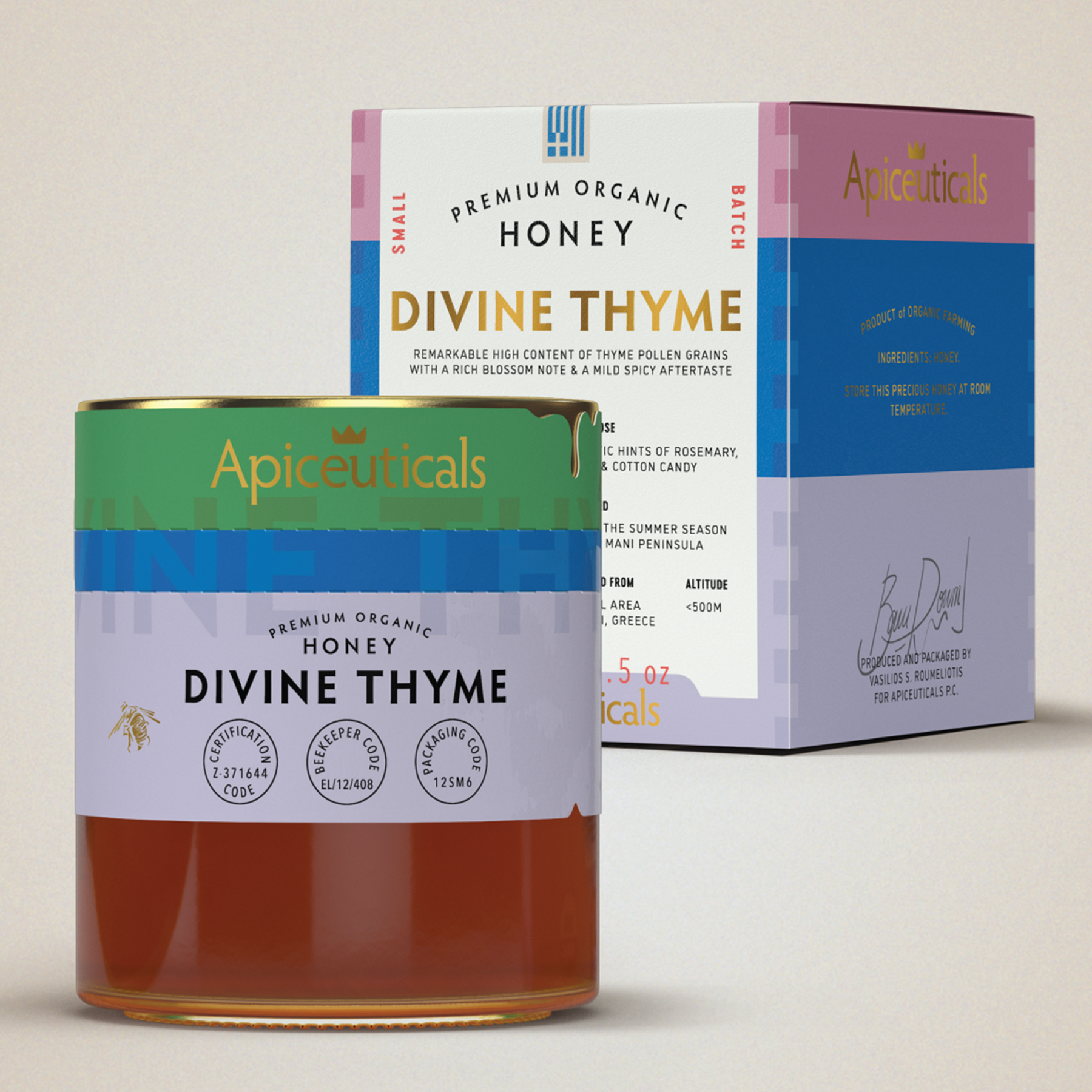 Gourmet thyme honey for cheese pairing and breakfast