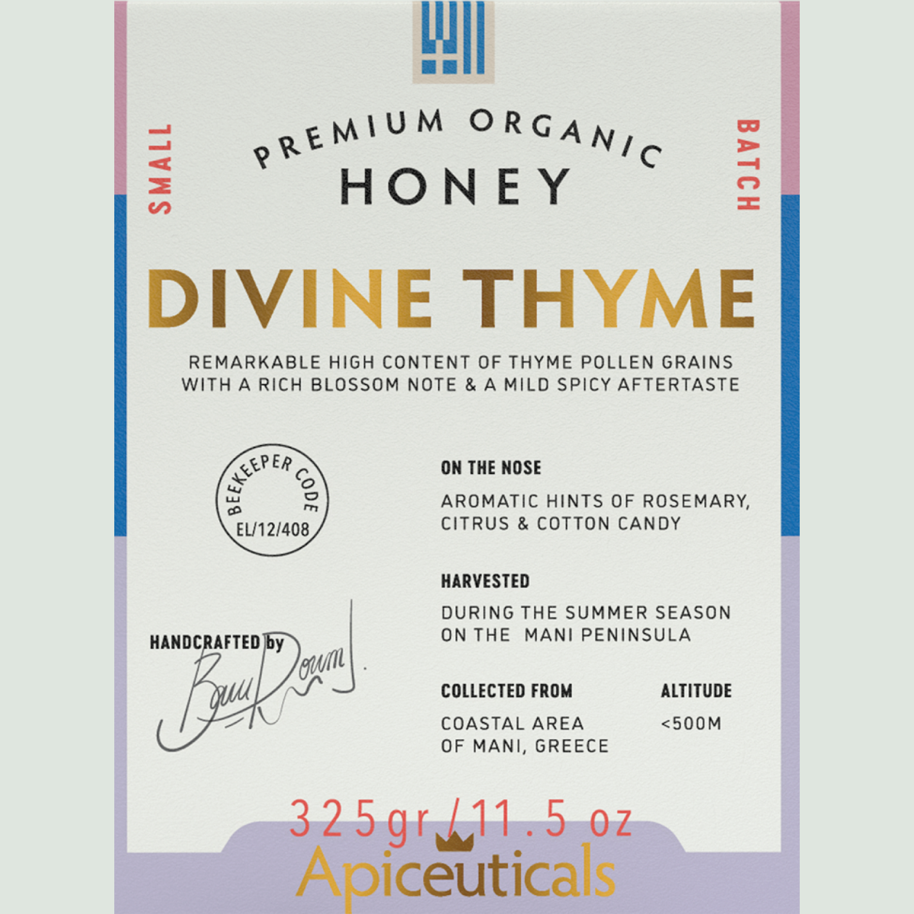 Premium honey with high pollen content and antioxidants