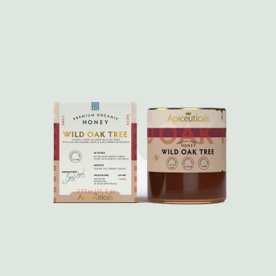 Wild Oak Tree organic forest honey jar 325g from Greece